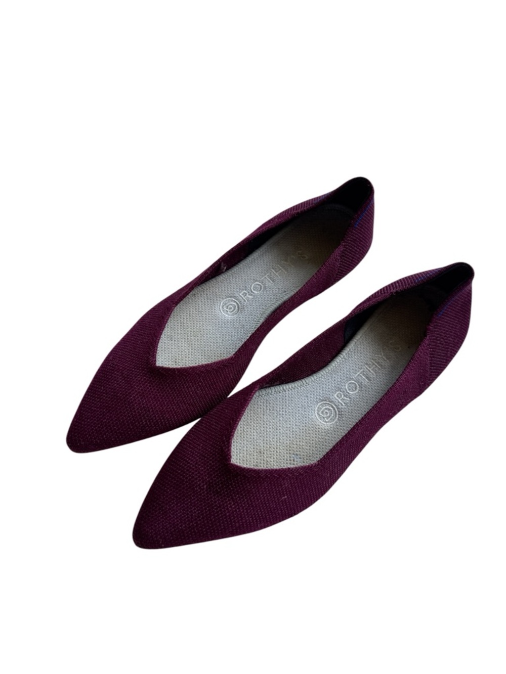 Rothy's Merino Point Flats in Aubergine Size 7.5